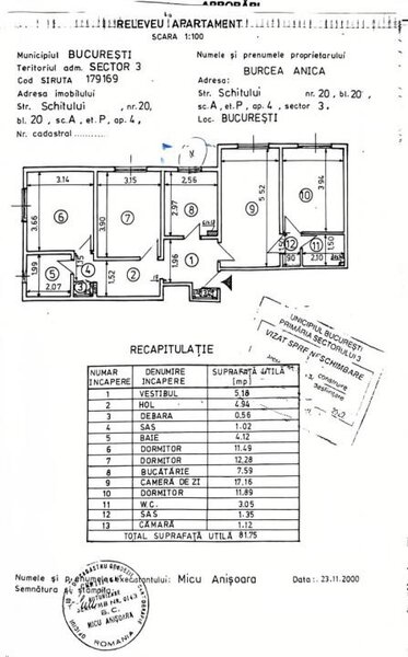 Fizicienilor, 4 camere parter, bloc 1986,